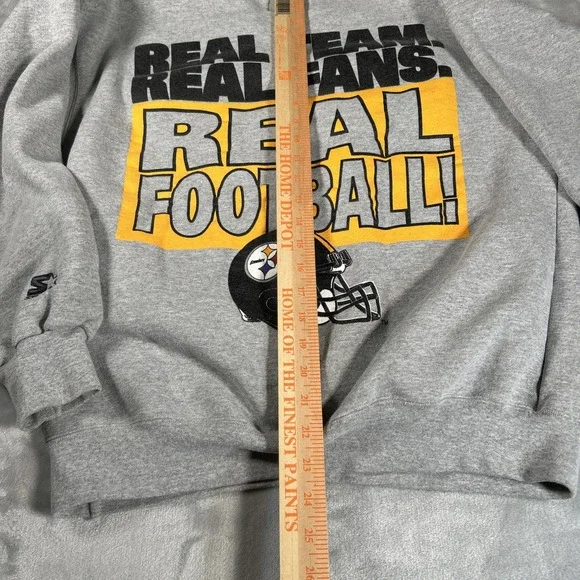 Vintage Pittsburgh Steelers Sweatshirt Mens Large Gray Starter Made USA NFL - Picture 9 of 11